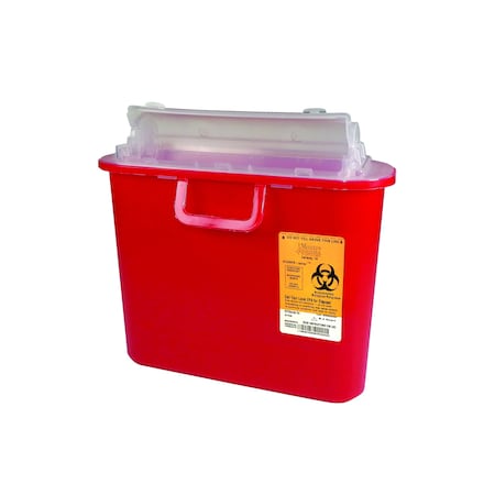 Sharps Container, 5.4 qt., Red, PK12