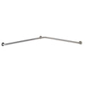 Two-Wall Toilet Compartment,Grab Bar, 45-7/8"" x 57-7/8"" L, Stainless Steel, Satin