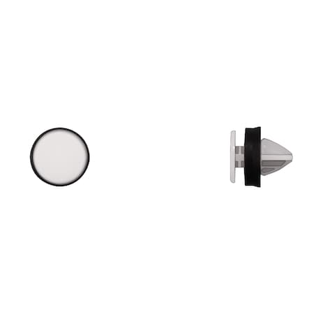 Wht Nyln Wheel Mldg Ret 8.5mm Hole Size 12mm Stem L PK15