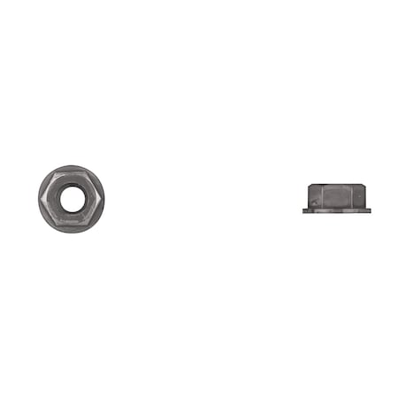 Flange Nut, 1/4"-20, Nylon, 7/16 in Hex Wd