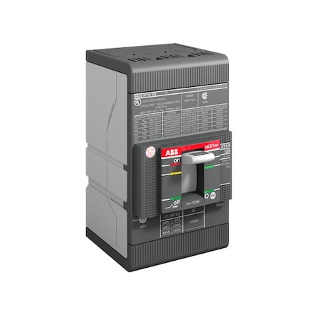 Circuit Breaker, XT1S Series, 90A, 3 Pole, 347V AC, 65kA