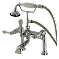 Deck-Mount Clawfoot Tub Faucet, Polished Chrome, Deck Mount