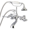 Deck-Mount Clawfoot Tub Faucet, Polished Chrome, Deck Mount