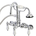 Wall-Mount Clawfoot Tub Faucet, Polished Chrome, Tub Wall Mount