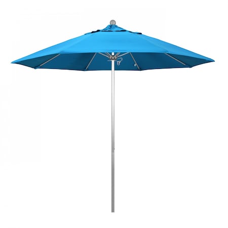 Patio Umbrella, Octagon, 103" H, Sunbrella Fabric, Canvas Cyan