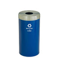 23 gal Recycling Bin, Blue/Satin Aluminum