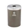 33 gal Recycling Bin, Bronze Vein/Satin Aluminum