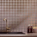 Fasade 18in x 24in Miniquattro Argent Silver Backsplash Panel 5pk