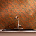 Fasade 18in x 24in Quilted Copper Fantasy Backsplash Panel 5pk