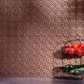 Fasade 18in x 24in Traditional 6 Argent Bronze Backsplash Panel 5pk