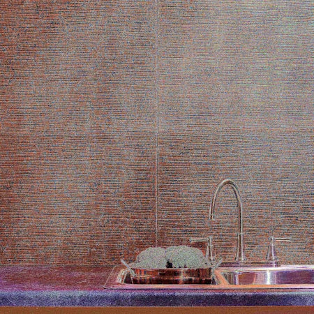Fasade 18in x 24in Ripple Moonstone Copper Backsplash Panel 5pk