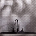 Fasade 18in x 24in Lotus Argent Silver Backsplash Panel 5pk