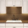 Fasade 18in x 24in Lotus Argent Bronze Backsplash Panel 5pk