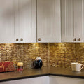 Fasade 18in x 24in Terrain Bermuda Bronze Backsplash Panel 5pk