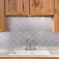 Fasade 18in x 24in Monaco Brushed Aluminum Backsplash Panel 5pk