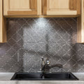 Fasade 18in x 24in Monaco Galvanized Steel Backsplash Panel 5pk