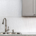 Fasade 18in x 24in Skyline Gloss White Backsplash Panel 5pk