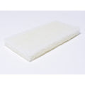 Scrubbing Pad White; Light Duty, PK 20, 20 PK
