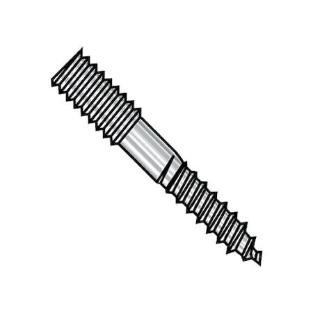 3/8-16X8 HANGR BLT PLAIN CNTR 18-8 STAINLESS STEEL, PK100