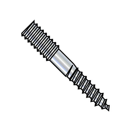 5/16-18X5 1/2 HANGER BOLT PLAIN CENTER ZINC, PK250