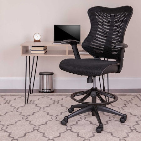 Drafting Chair Black Mesh Drafting Chair, Mesh, Black