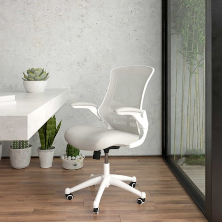 Light Gray Mesh Mid-Back Chair