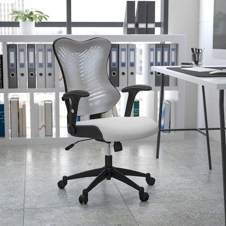 White Mesh High Back Chair
