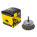 BNH26AY180AO 2.750"" Small Dia. Cup Brush, 180 Grit Aluminum Oxide, .250"" Shank Dia., .750"" Trim