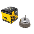 BNH26AY320AO 2.750"" Small Dia. Cup Brush, 320 Grit Aluminum Oxide, .250"" Shank Dia., .750"" Trim