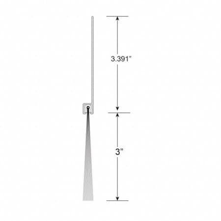 Brushseal, Polyp., 3-in Straight Holder, 3-in Brush, 94-in.