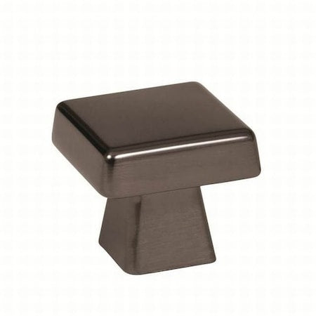 BP55271GM 1-3/16"" (30 mm) Blackrock Square Cab Knob Gunmetal Finish