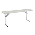 Rectangle Seminar Table, 18" W, 72" L, 29-1/2" H, Blow-molded plastic Top, Speckled Gray