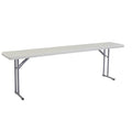 Rectangle Seminar Table, 18" W, 96" L, 29-1/2" H, Blow-molded plastic Top, Speckled Gray