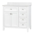 Juniper 36"" Vanity White,Cultured Ma