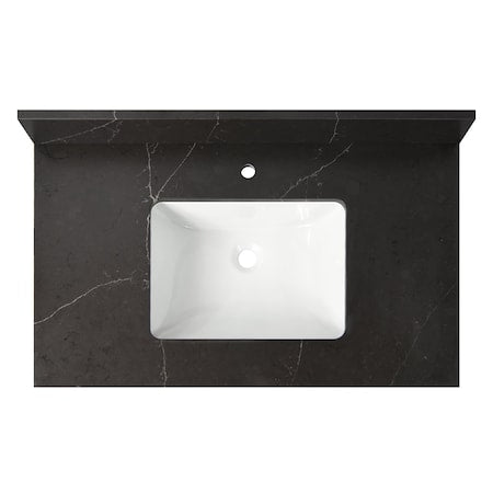 Vanity Top w/Ceramic Basin,37 x 22 in