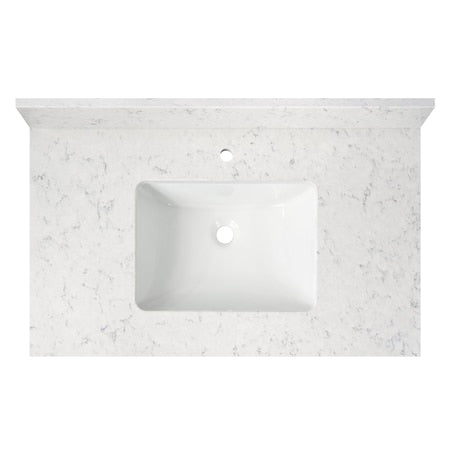 Vanity Top w/Ceramic Basin,37 x 22 in