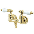 Wall-Mount Clawfoot Tub Faucet, Polished Brass, Tub Wall Mount