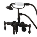 Wall-Mount Clawfoot Tub Faucet, Standard, 3-3/8"" to 9"", 2, Tub Wall Mount, Oil Rubbed Bronze
