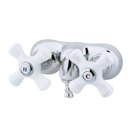 Wall-Mount Clawfoot Tub Faucet, Polished Chrome, Tub Wall Mount