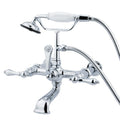 Wall-Mount Clawfoot Tub Faucet, Polished Chrome, Tub Wall Mount