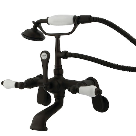 Wall-Mount Clawfoot Tub Faucet, Standard, 3-3/8" to 11", 2, Tub Wall Mount, Oil Rubbed Bronze