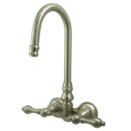 Wall-Mount Clawfoot Tub Faucet, Brushed Nickel, Tub Wall Mount