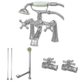 Clawfoot Tub Faucet Packages, Polished Chrome, Deck Mount