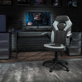 Gaming Chair, Padded Flip-up, Gray