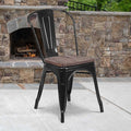 Black Metal Stack Chair