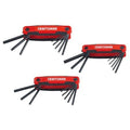 Folding Hex Key Set, 25-Key, PK3