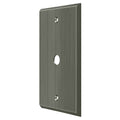 Cable Cover Switch Plate, Number of Gangs: 1 Solid Brass, Antique Nickel Finish
