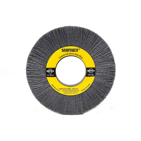 CW61022120SC NAMPOWER Abrasive Wheel Brush, 6" Diameter, 120SC, 2" Arbor Hole, 1.5" Trim Length