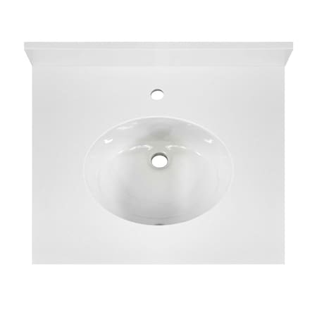 Vanity Top w/Ceramic Basin,25x 22 in