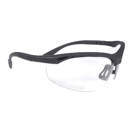 Cheaters(R) Bi-Focal, Reader Safety Glasses, Anti-Scratch, Clear Lens, Frameless, Wraparound